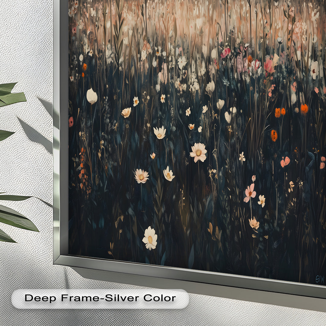 Wildflower Horizon – Framed Oil Painting