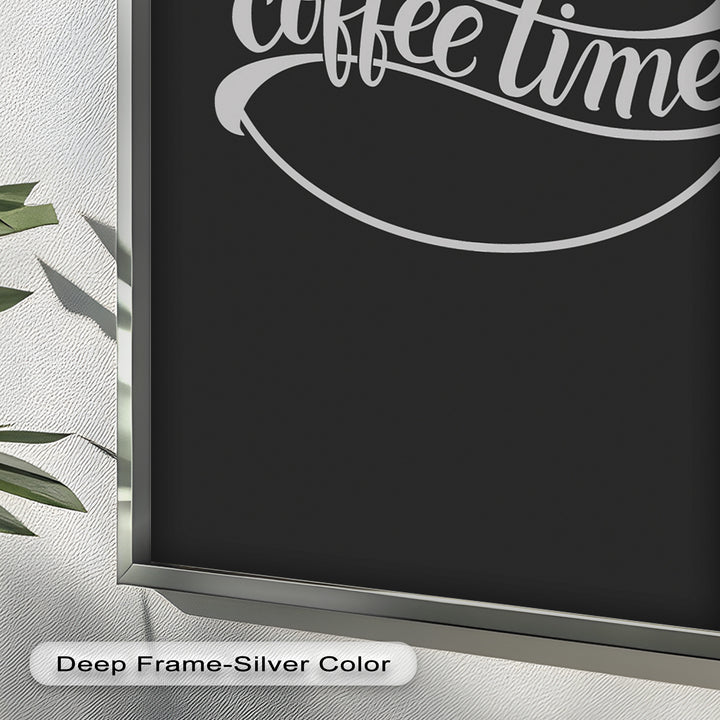 Modern Coffee Time Typography – Minimalist Oil Painting