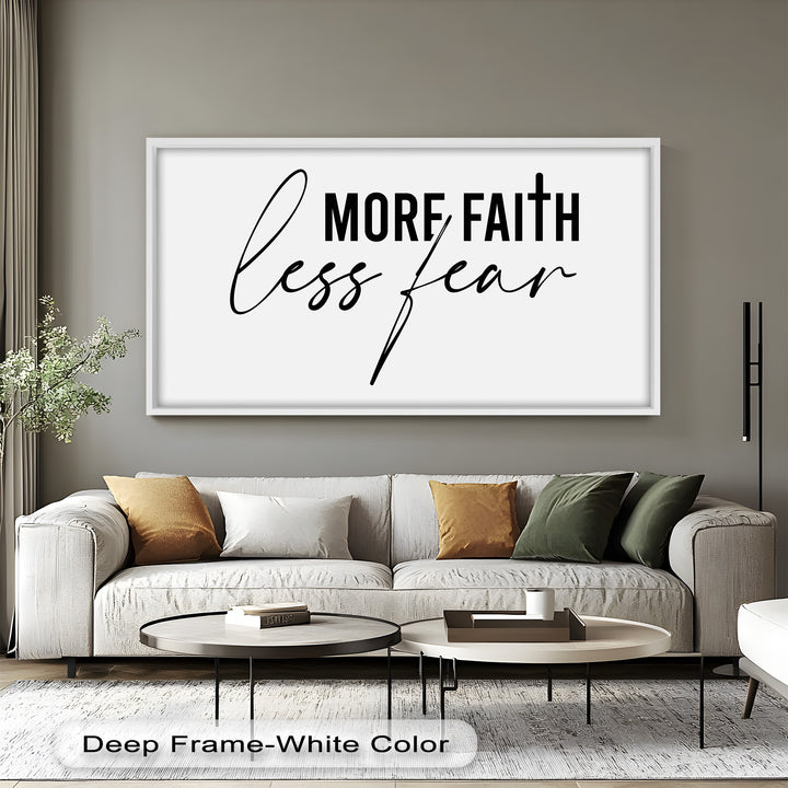 More Faith, Less Fear – Motivational Oil Painting