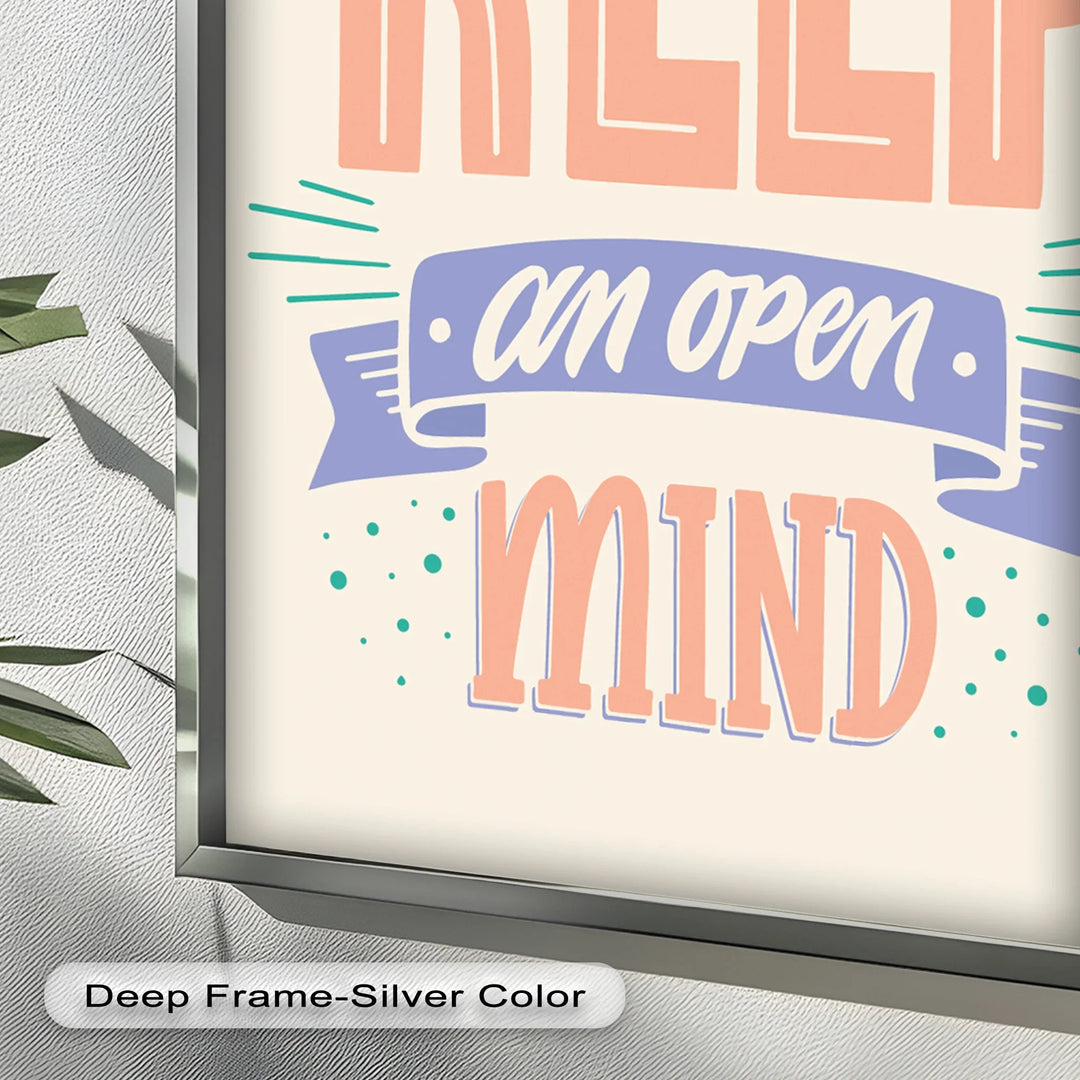 Always Keep an Open Mind – Pastel Typography Oil Painting - MyPhotoStation