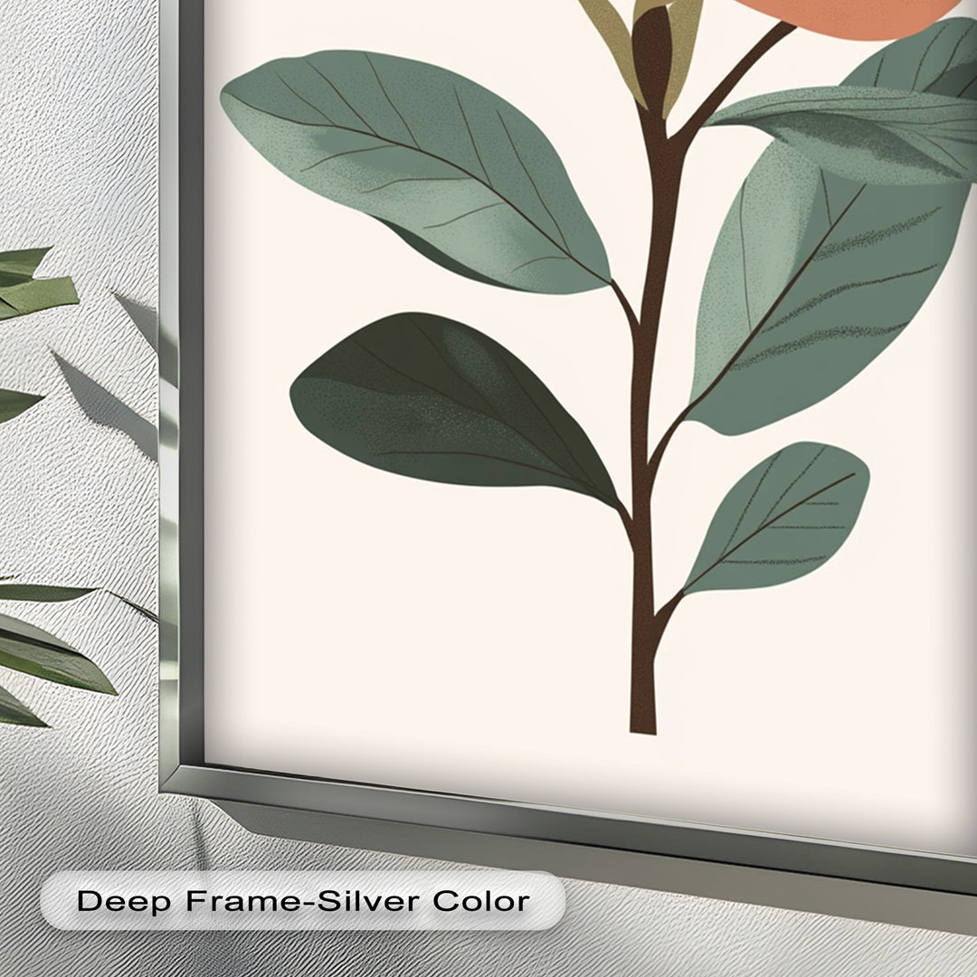 Minimal Magnolia – Elegantes botanisches Ölgemälde