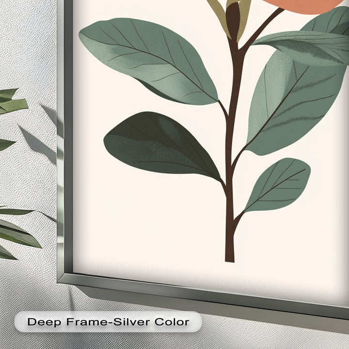 Minimal Magnolia – Elegantes botanisches Ölgemälde
