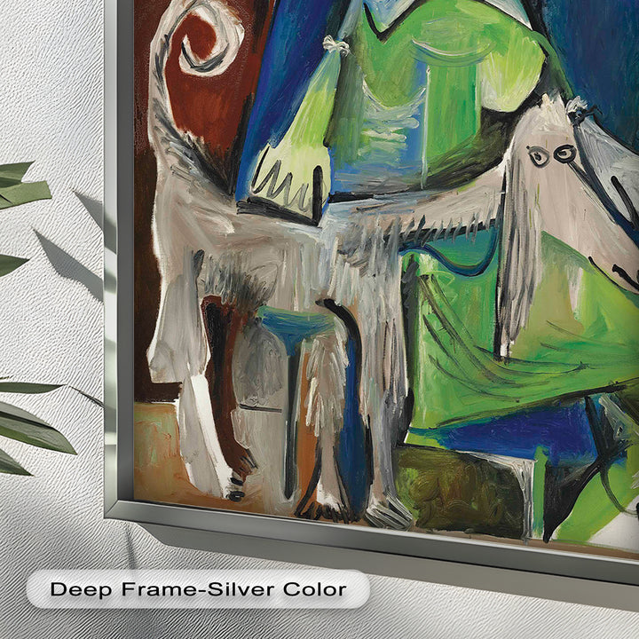 Woman with Afghan Hound – Picasso Oil Painting