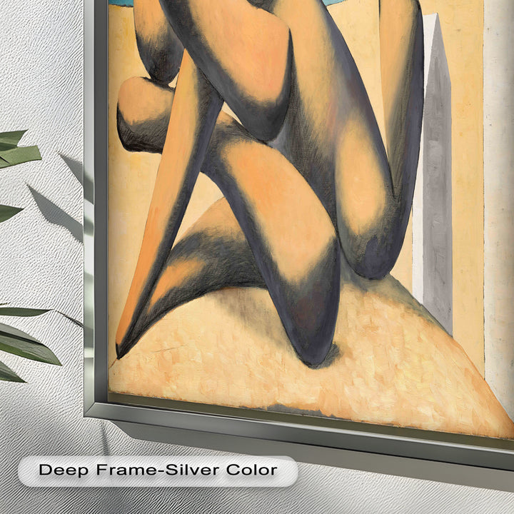 Lovers by the Sea – Abstract Embrace Picasso Oil Painting