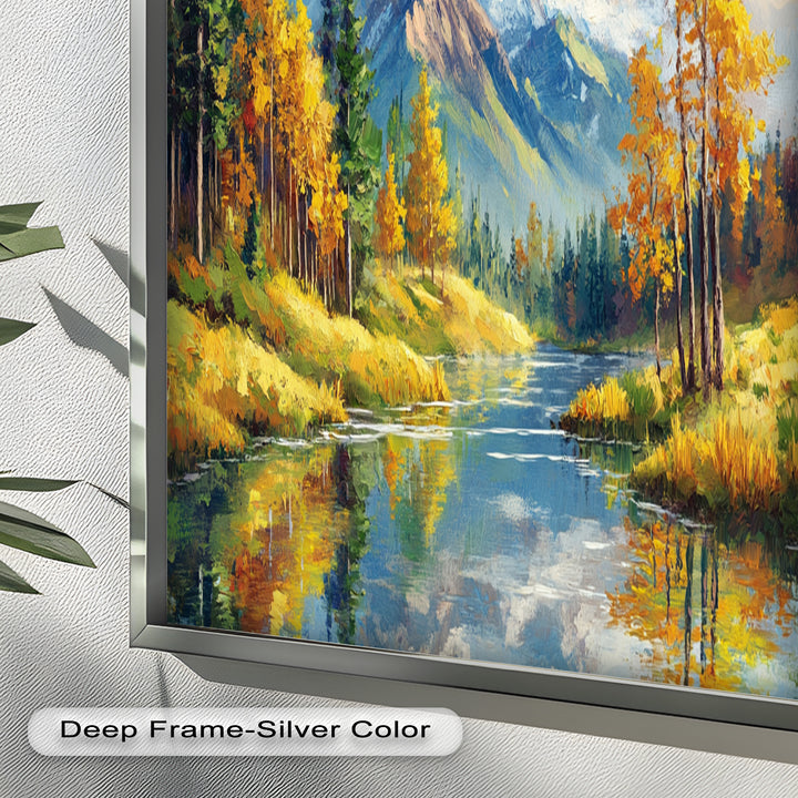 Golden Autumn Peaks – Mountain Landscape Oil Paintings