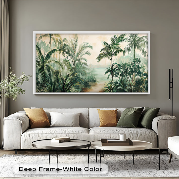 Tropical Garden Escape – Lush Jungle Oil Painting