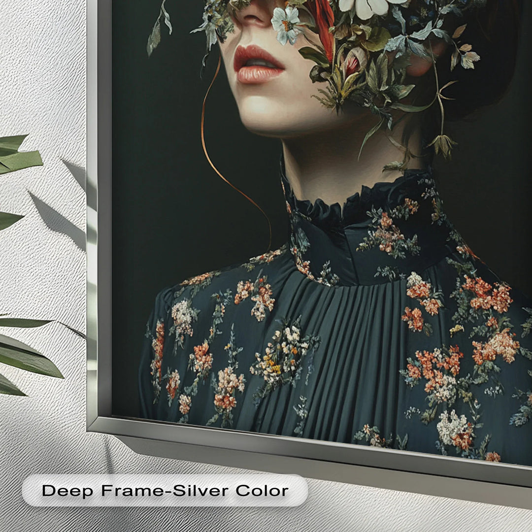Floral Reverie – Surreal Botanical Portrait Oil Painting - MyPhotoStation