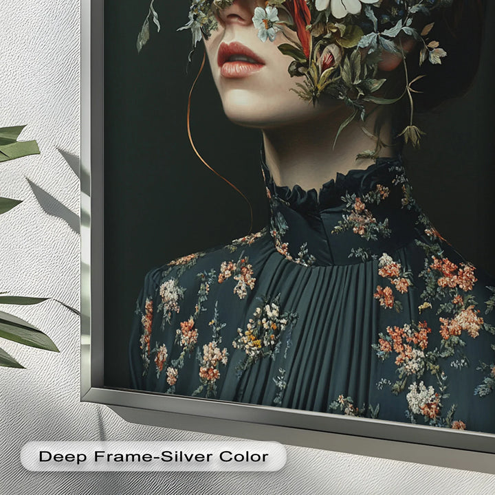 Floral Reverie – Surreal Botanical Portrait Oil Painting - MyPhotoStation