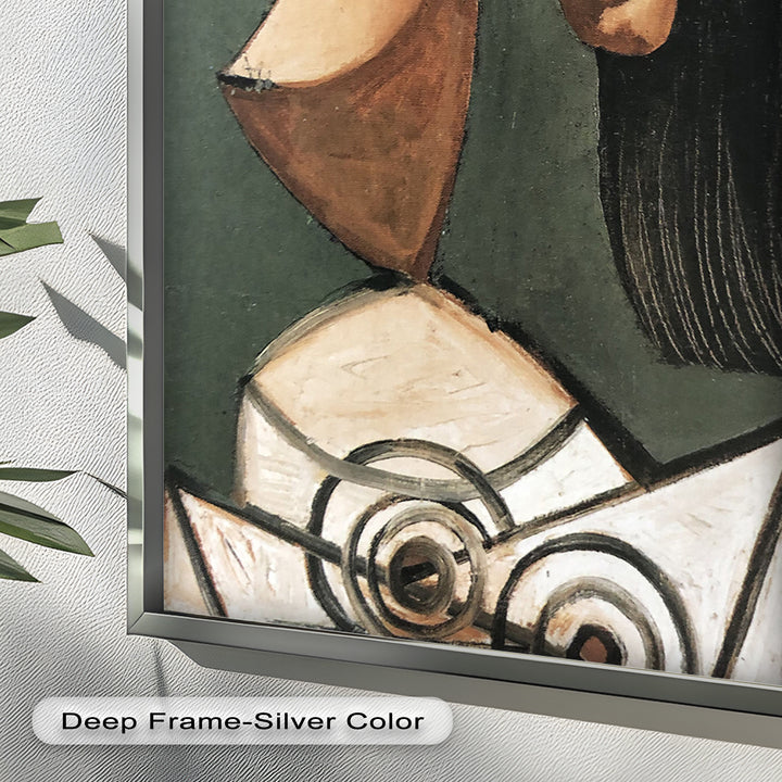Serene Abstraction – Cubist Female Portrait Oil Painting