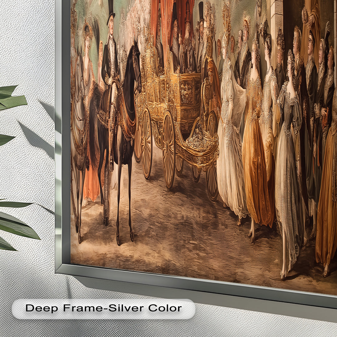 Royal Carriage Procession – Grand Baroque Parade Oil Painting
