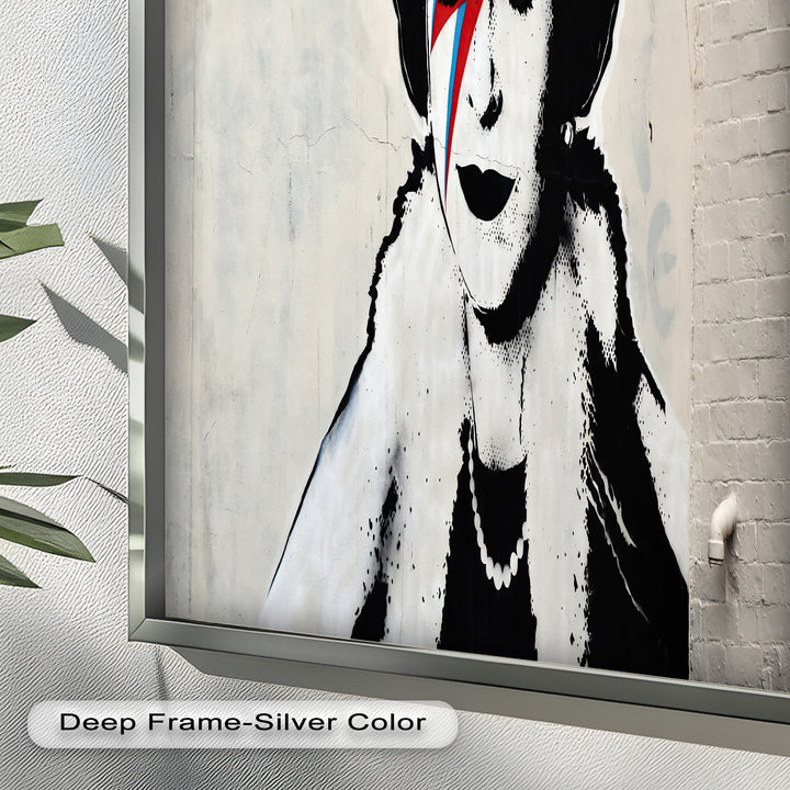 Royal Rebellion – Queen with Bowie Bolt Banksy Oil Painting
