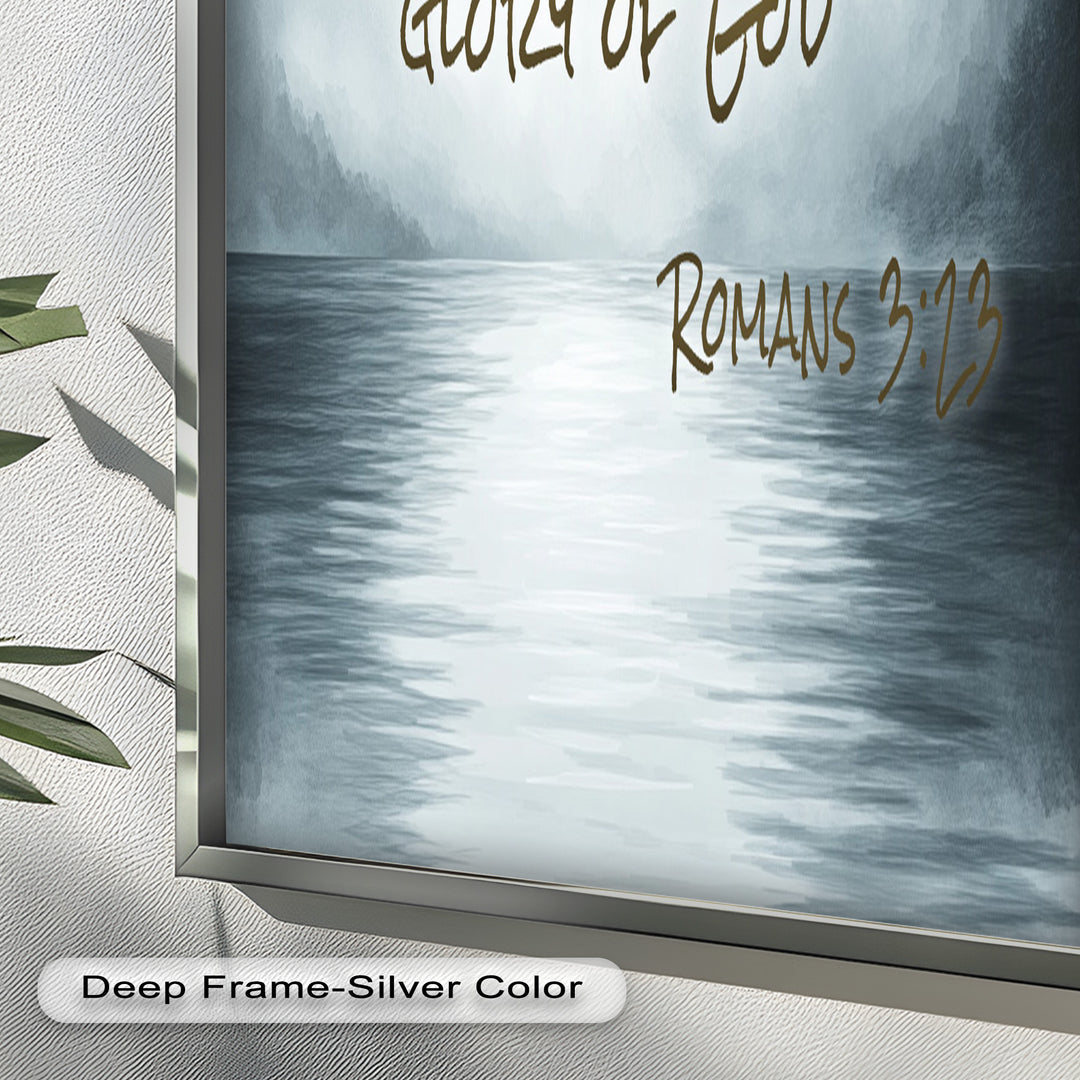 Romans 3:23 – Grace and Redemption Bible Verse Oil Painting