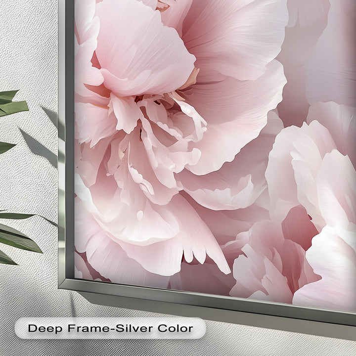Blushing Petal Bloom – Soft Pink Peony Flower Oil Painting