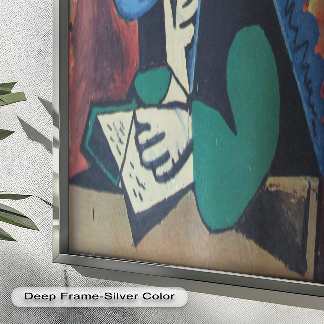 The Reader – Cubist Portrait of Quiet Focus Picasso Oil Painting