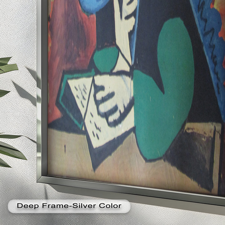 The Reader – Cubist Portrait of Quiet Focus Picasso Oil Painting