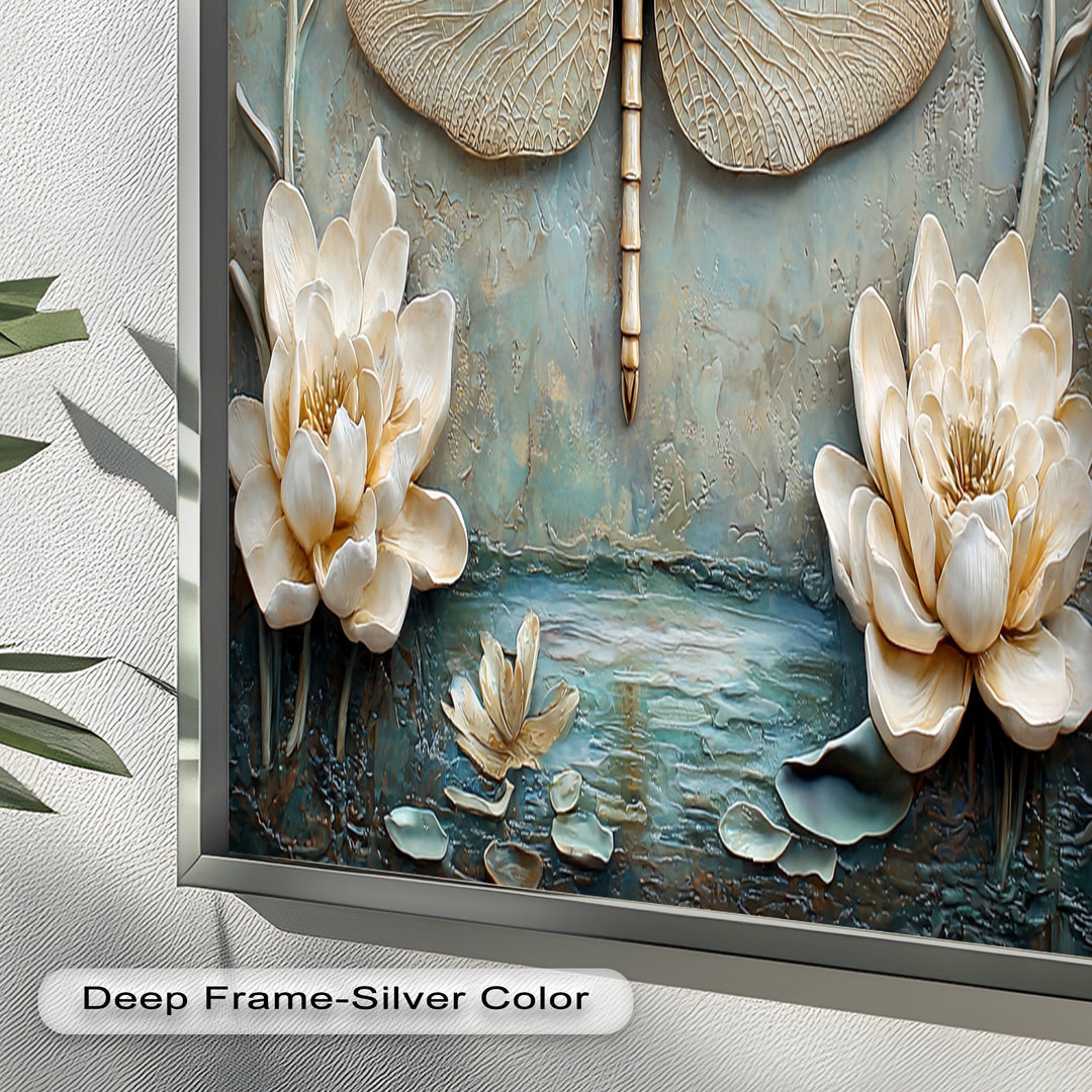 Vintage Dragonfly – Framed Oil Painting