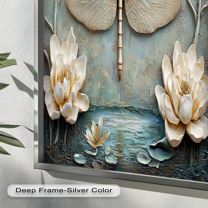 Vintage Dragonfly – Framed Oil Painting