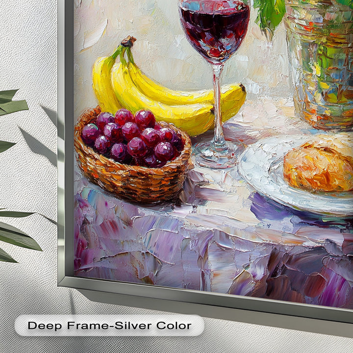 Rose & Fruit Kitchen Decor - Still Life Oil Painting