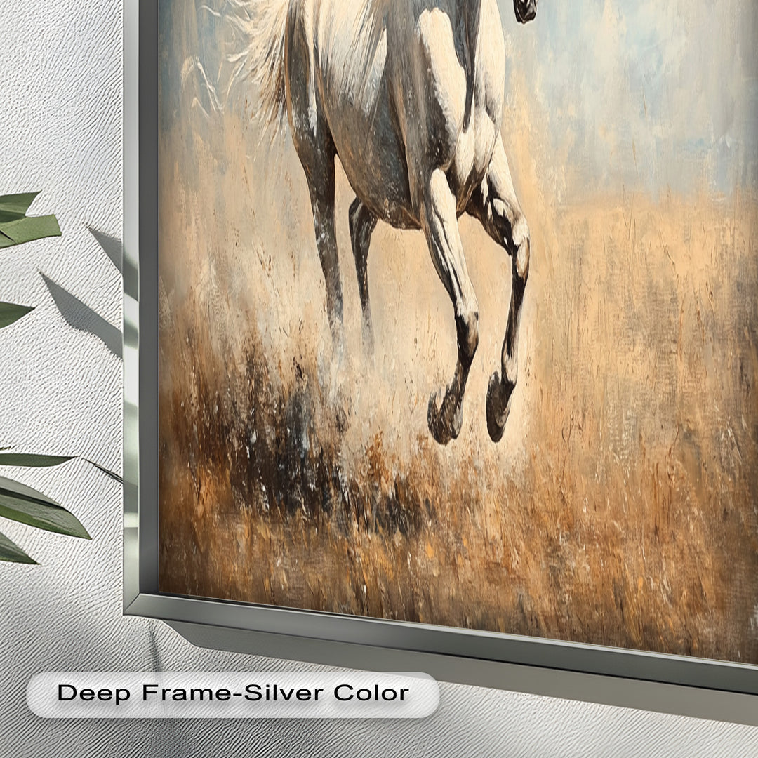 White Stallion Art – Horse Oil Painting