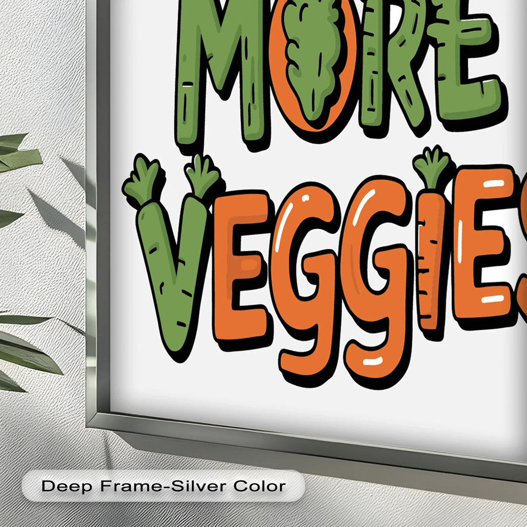 Eat More Veggies – Colorful Letters Oil Painting - MyPhotoStation