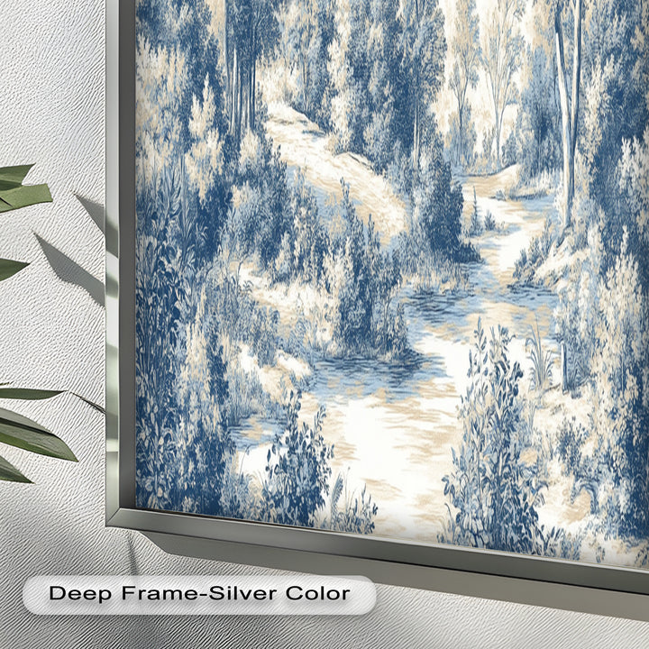 Classic Blue Woodland Scene – Vintage Oil Paintings