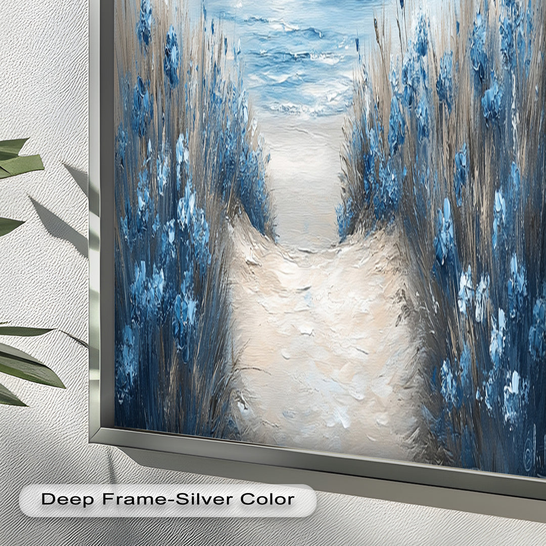 Coastal Beach Path Wall Art – Landscape Oil Painting