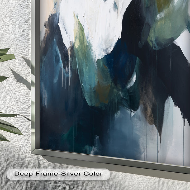 Eclipsed Range – Bold Mountain Shadows Abstract Oil Painting