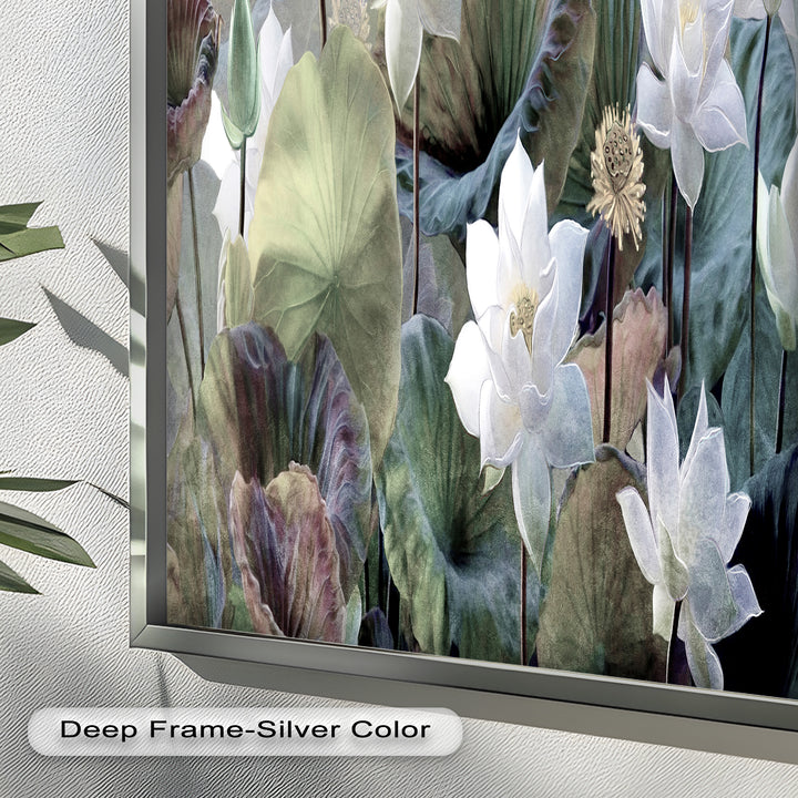 Lotus Flower Botanical – Elegant Floral Oil Painting