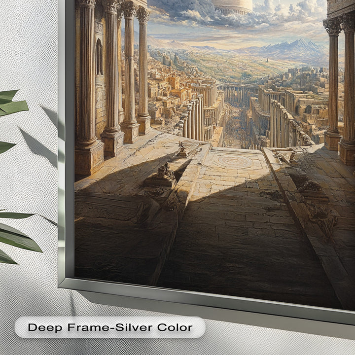 Celestial Archway over an Ancient Metropolis – Renaissance Oil Painting
