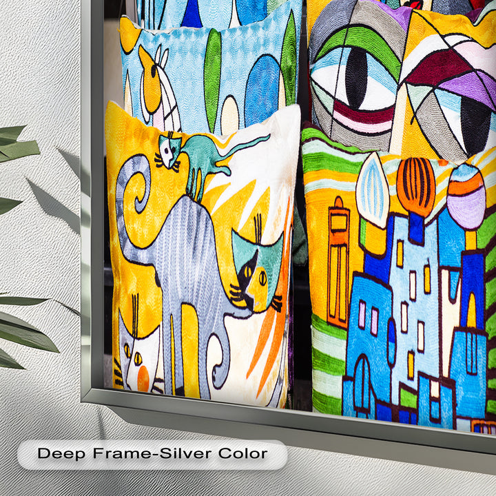 Colorful Cubist Cat & Face Pillows – Picasso Oil Painting
