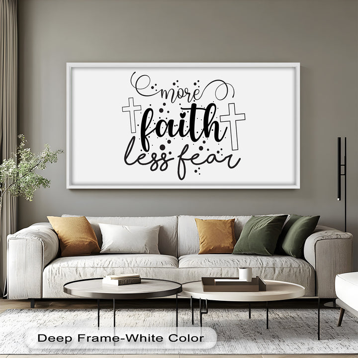 More Faith Less Fear – Christian Bible Oil Painting