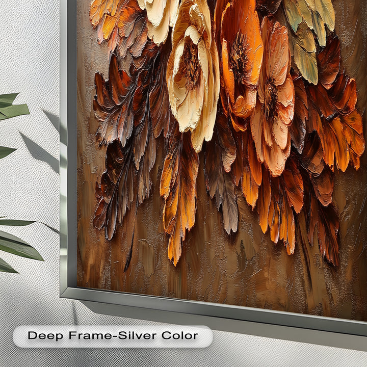 Golden Autumn Florals – Botanical Oil Paintings