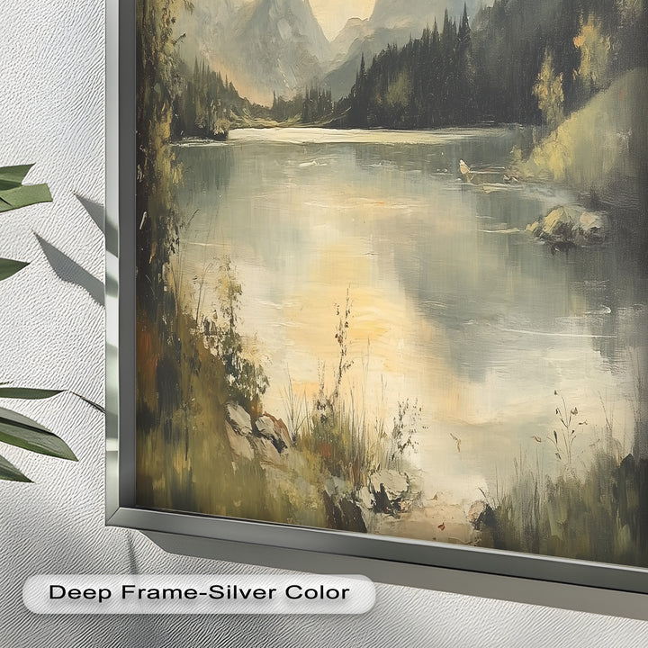 Vintage Wild River – Landscape Oil Painting