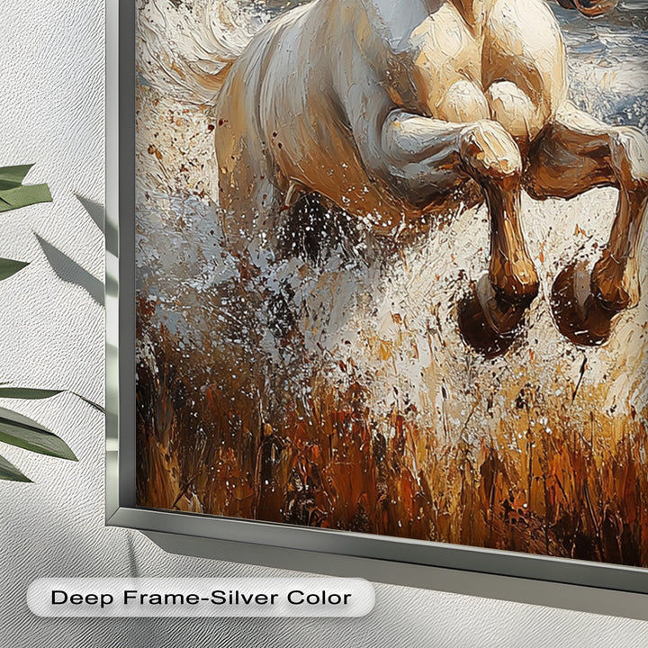 Spirit of the Wind – White Horse Oil Painting