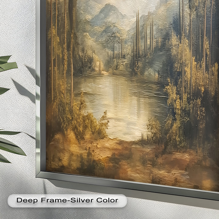 Lake Landscape Wall Art – Classic Nature Oil Painting