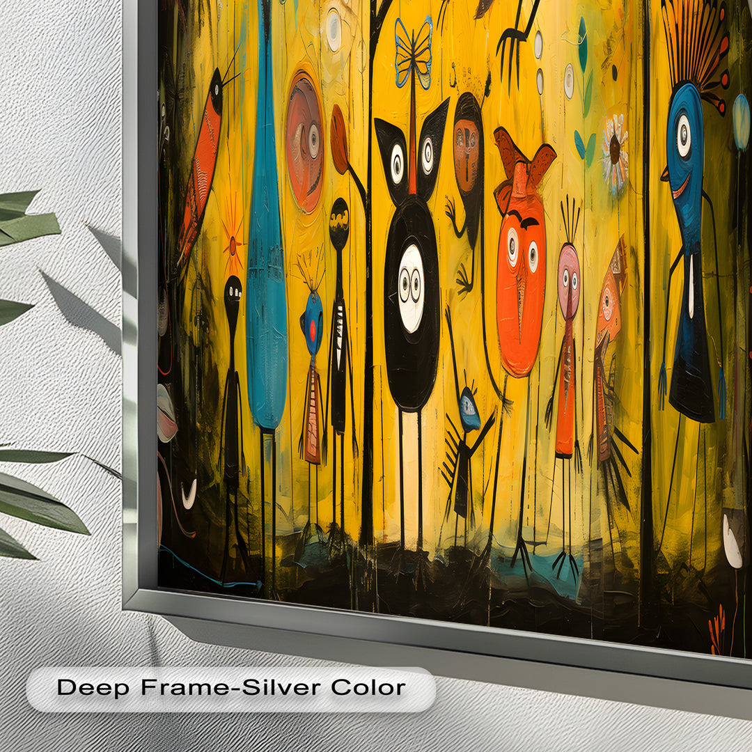 Whimsy in the Wild – Surreal Forest Creature Picasso Oil Painting