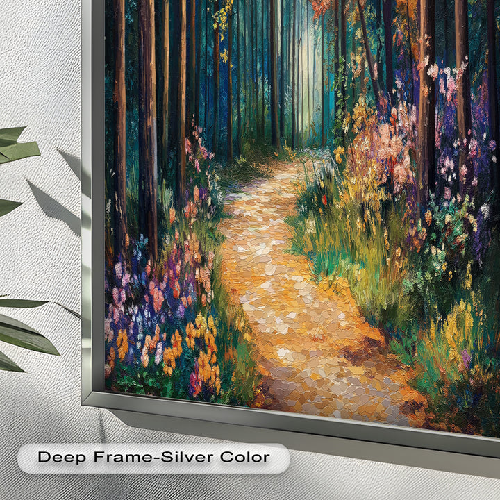 Colored Autumn Forest – Vibrant Oil Painting