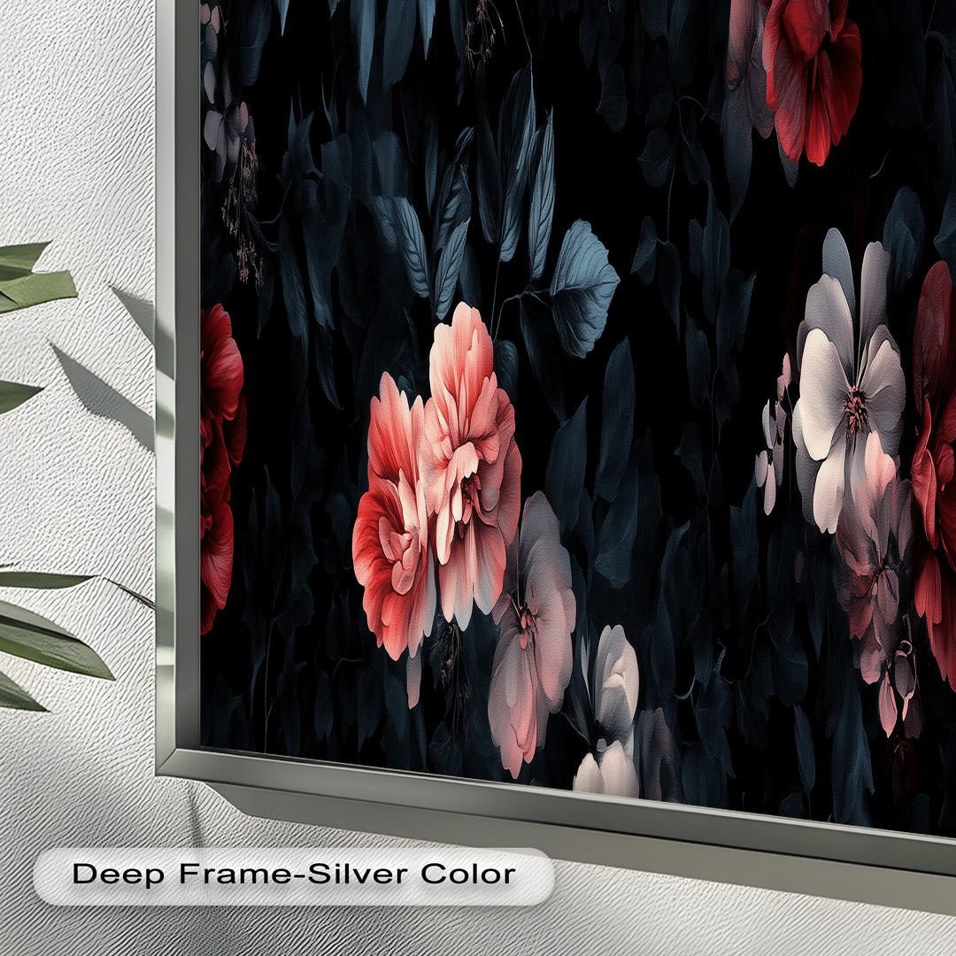 Dark Romantic Floral Wall Art – Floral Oil Painting