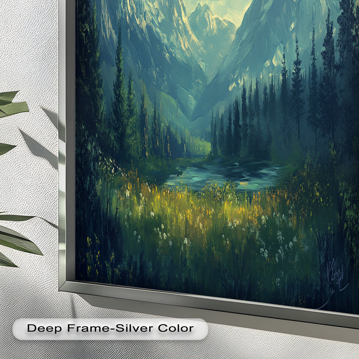 Mystic Mountain Solitude – Enchanting Landscape Oil Painting