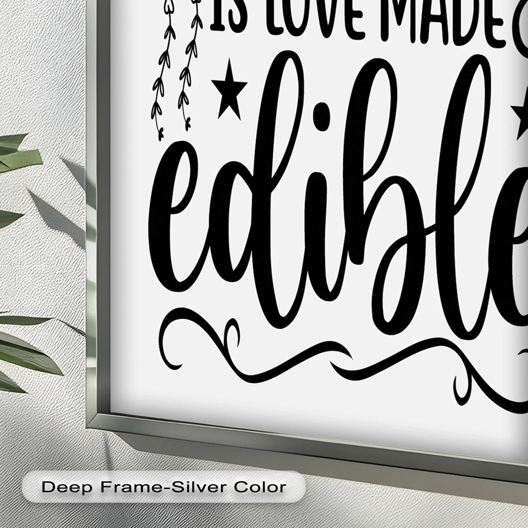Cooking Is Love Made Edible – Framed Oil Painting - MyPhotoStation
