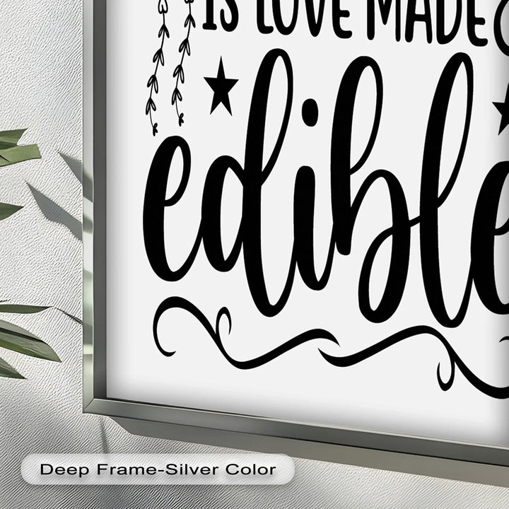 Cooking Is Love Made Edible – Framed Oil Painting - MyPhotoStation