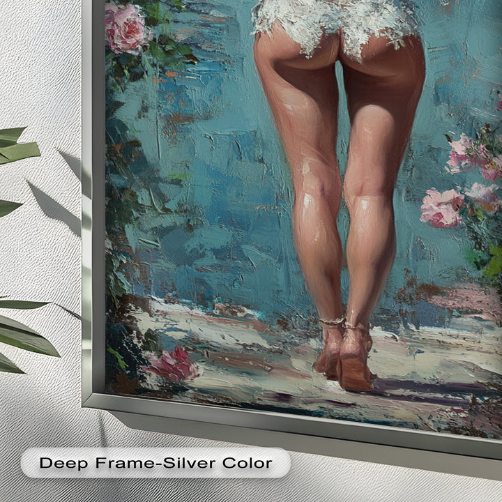 Garden Muse – Romantic Floral Nude Oil Painting