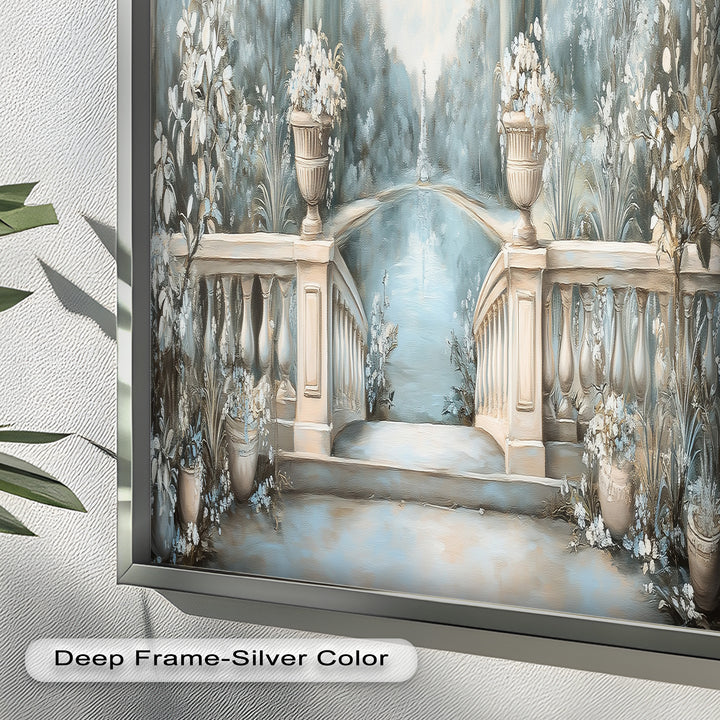 Tranquil Garden Terrace – Landscape Oil Painting