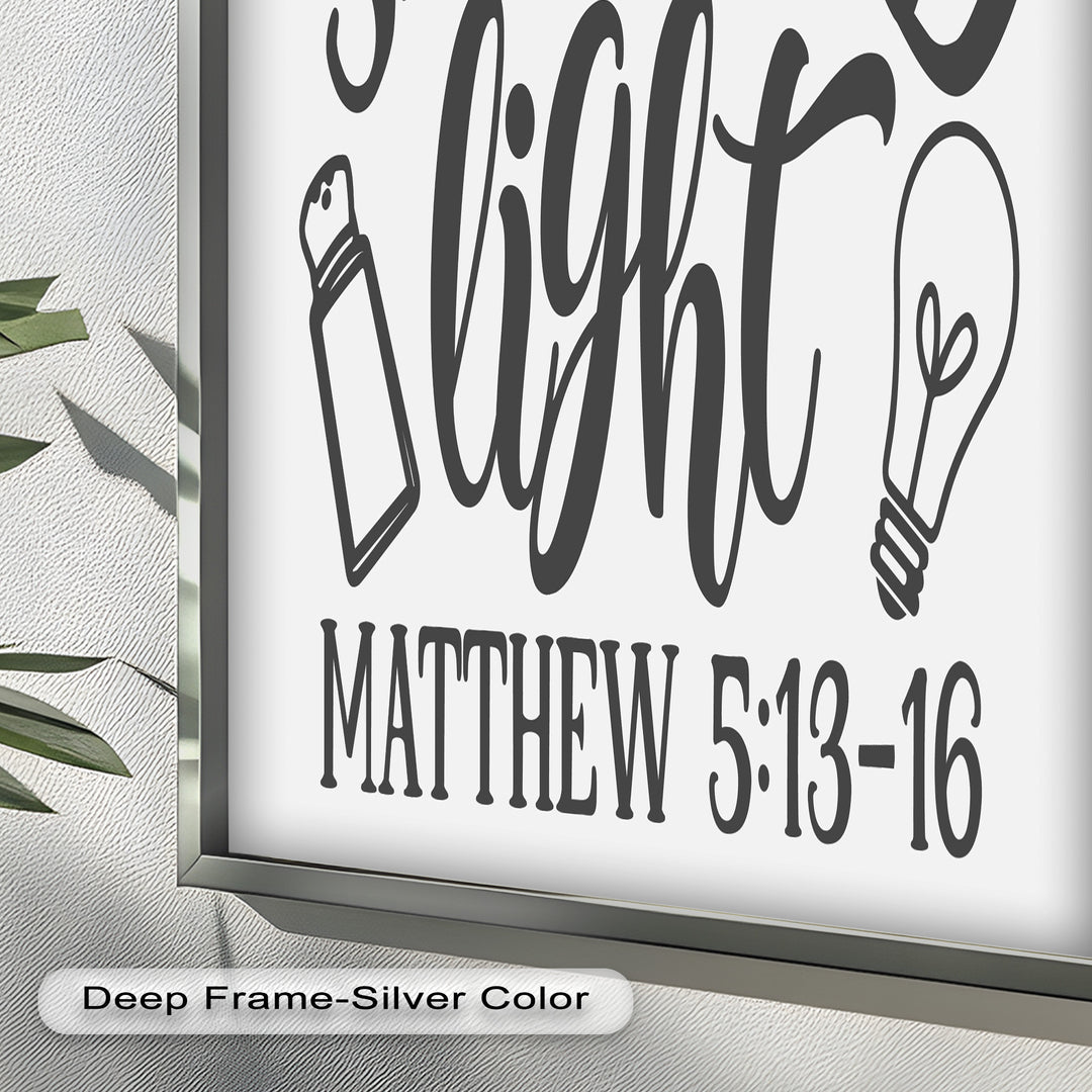 Salz und Licht – Ölgemälde christlicher Schrift
