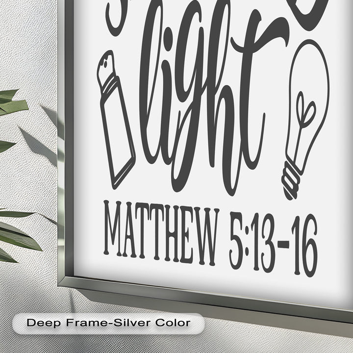Salz und Licht – Ölgemälde christlicher Schrift