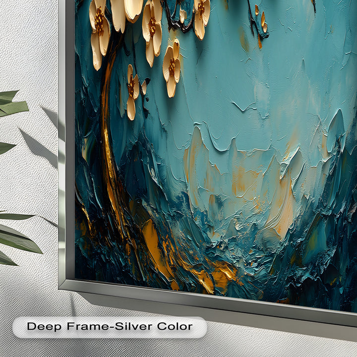 Golden Flowers – Botanical Oil Painting