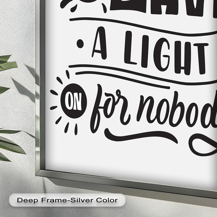 Leave a Light On – Typography Oil Painting - MyPhotoStation