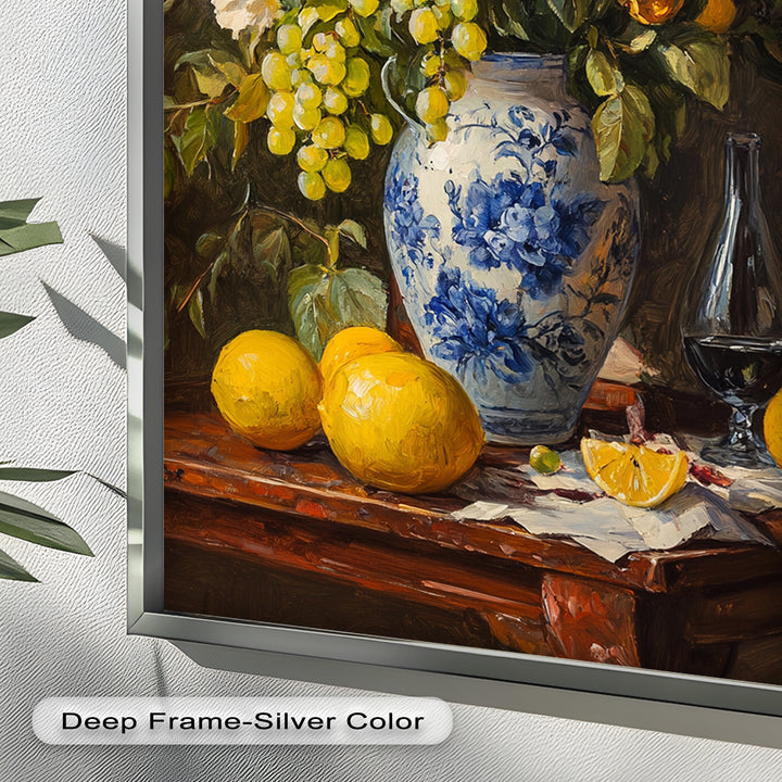Fruit and Floral Still Life Wall Art – Floral Oil Painting