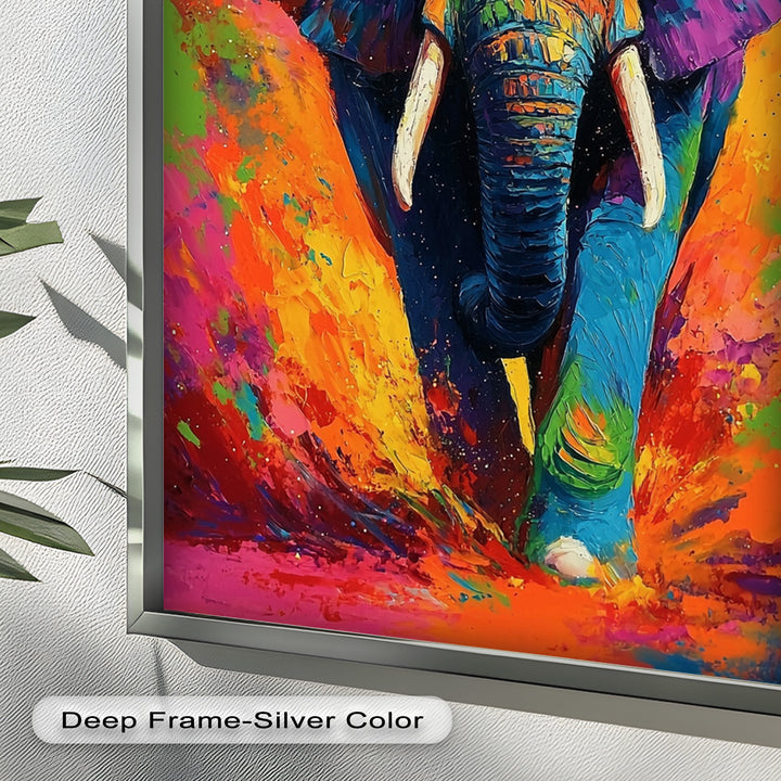 Color Explosion Elephant - Animal Oil Painting