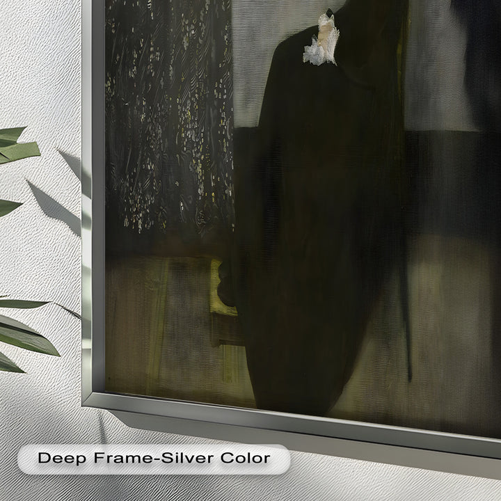 A Quiet Devotion – Seated Woman in Black Historic Oil Painting